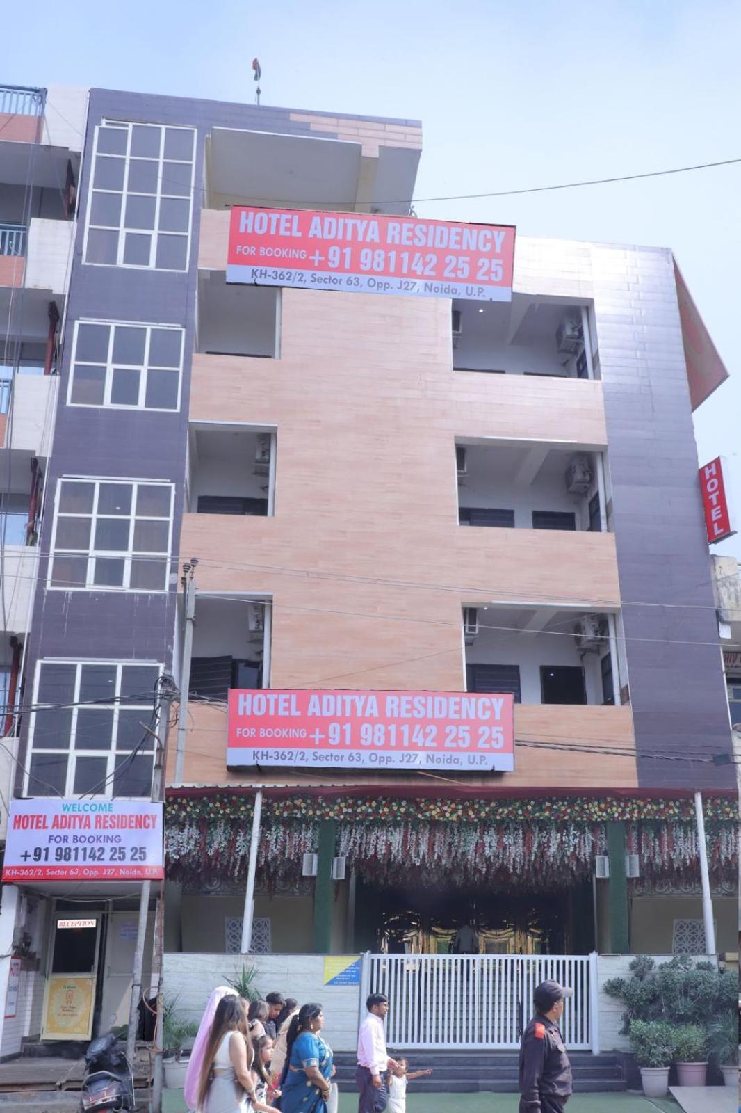 Hotel Aditya Residency Near Sector 63 Metro Station Noida Exterior foto